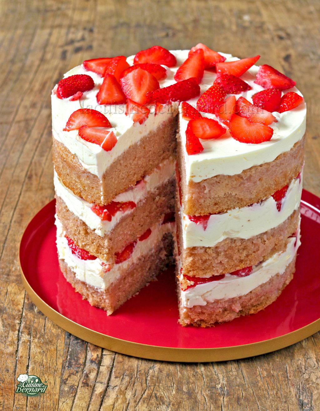 Pastel Fresa Real con Chantilly