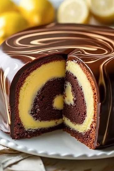 Pastel Marmoleado Vainilla-Cacao